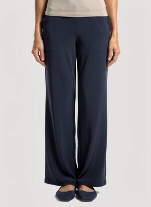 Pantalon droit stretch taille normale bleu GEVANA femme