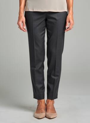 Pantalon slim taille élastique taille normale gris GEVANA femme