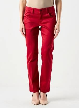 Pantalon slim stretch taille normale rouge GEVANA femme