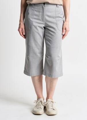 Pantacourt coupe droite taille normale gris MC KINLEY femme