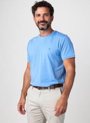 T-shirt coupe cintrée manches courtes bleu BENSON & CHERRY homme
