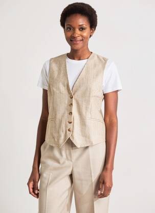 Veste casual finition intérieure doublée beige HOD femme