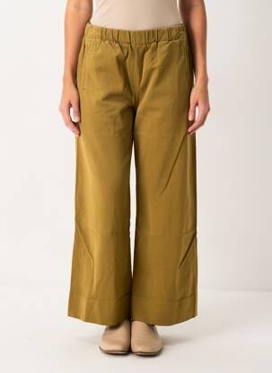 Pantalon large poches taille normale marron HOD femme
