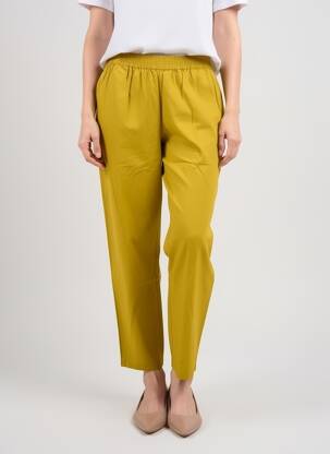Pantalon slim taille élastique taille normale jaune HOD femme