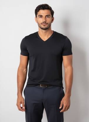 T-shirt coupe cintrée manches courtes noir EMINENCE homme