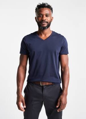 T-shirt coupe cintrée manches courtes bleu EMINENCE homme