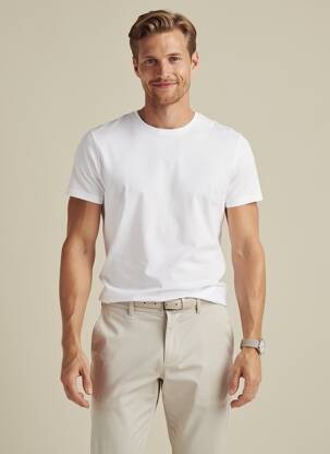 T-shirt coupe cintrée manches courtes blanc HOM homme