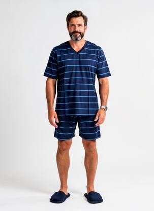 Pyjashort stretch bleu EMINENCE homme