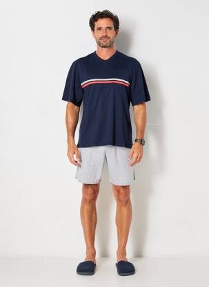 Pyjashort stretch bleu EMINENCE homme