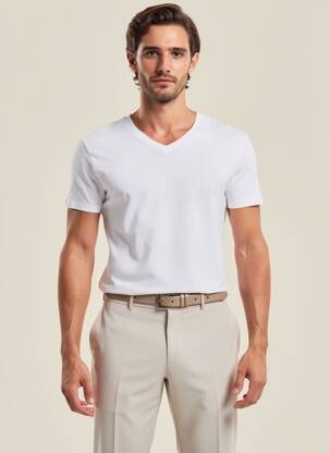 T-shirt coupe cintrée manches courtes gris EDEN PARK homme