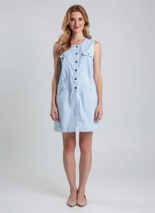 Robe courte sans manche sans manche bleu RIVER WOODS femme