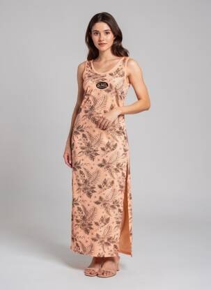 Robe longue sans manche sans manche orange VON DUTCH femme