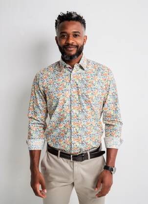 Chemise manches longues coupe cintrée jaune BLEND homme