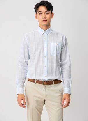 Chemise manches longues poches bleu DEELUXE homme