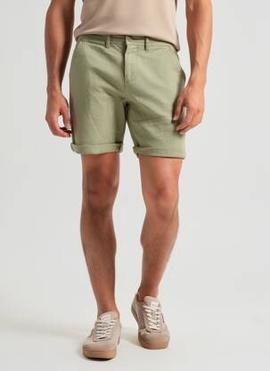 Bermuda tissage denim taille basse vert DEELUXE homme