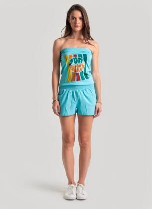 Combishort sans manche sans manche bleu VON DUTCH femme