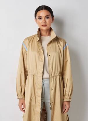 Trench tissage popeline sans capuche beige LOLA CASADEMUNT femme
