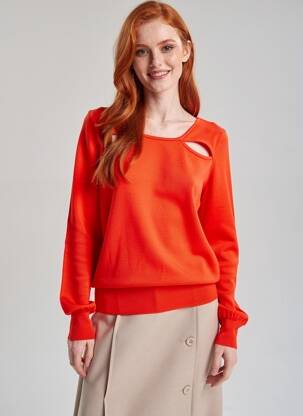 Pull stretch manches longues rouge GAUDI femme