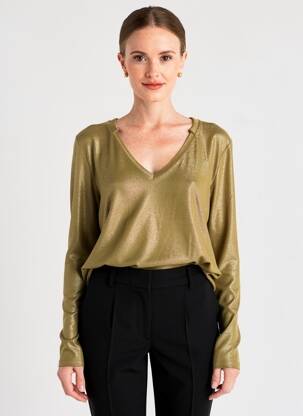 Top manches longues manches longues vert EVA KAYAN femme