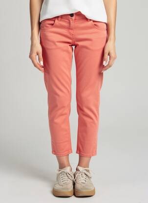 Pantalon 7/8 stretch taille normale orange TONI femme