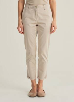 Pantalon 7/8 taille élastique taille normale beige TONI femme