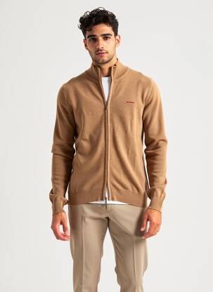 Gilet manches longues manches longues marron MISE AU GREEN homme