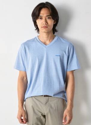 T-shirt coupe cintrée manches courtes bleu MISE AU GREEN homme