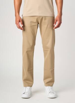 Pantalon droit stretch taille normale marron PIERRE CARDIN homme