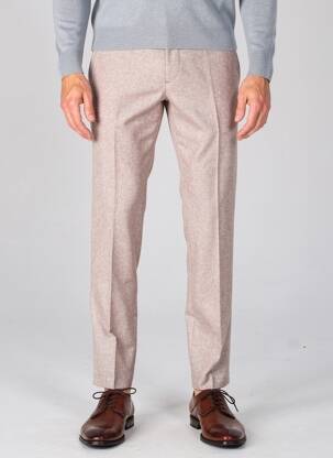 Pantalon chino fermeture zippée sous rabat avec crochet taille normale rose PIERRE CARDIN homme