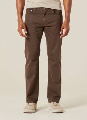 Pantalon droit stretch taille normale marron PIERRE CARDIN homme