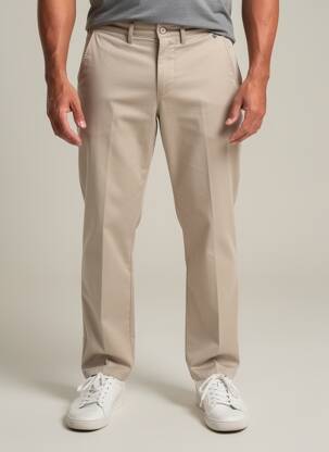 Pantalon chino stretch taille normale beige BRÜHL homme