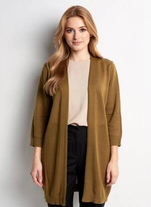 Gilet manches longues manches 3/4 vert YERSE femme