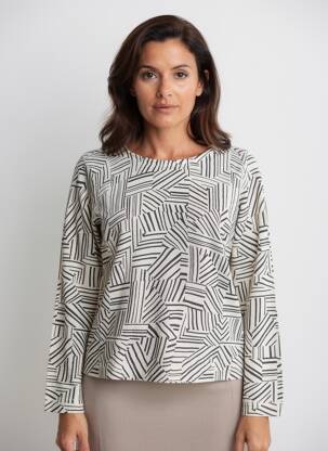 Pull stretch manches longues beige YERSE femme