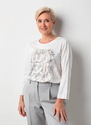 T-shirt manches 3/4 manches 3/4 gris RABE femme