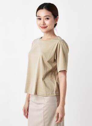 T-shirt stretch manches courtes vert YERSE femme