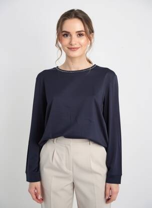 T-shirt manches longues manches longues bleu MARIA BELLENTANI femme