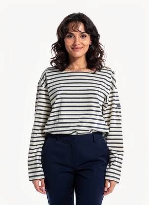 T-shirt manches longues manches longues bleu LE PETIT BAIGNEUR femme