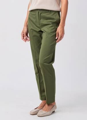 Pantalon slim taille élastique taille normale vert MARIA BELLENTANI femme