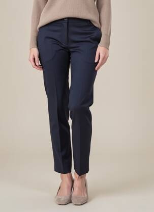 Pantalon slim stretch taille normale bleu MARIA BELLENTANI femme