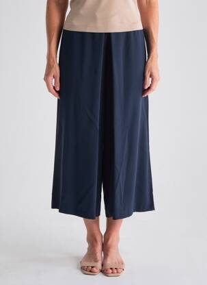 Pantacourt taille élastique taille normale bleu MARIA BELLENTANI femme