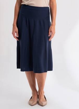 Jupe mi-longue stretch bleu VIRIATO femme