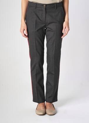 Pantalon chino stretch taille normale gris REIKO femme