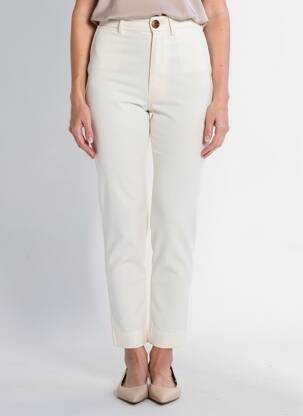 Pantalon 7/8 taille normale taille normale blanc AMLUL femme