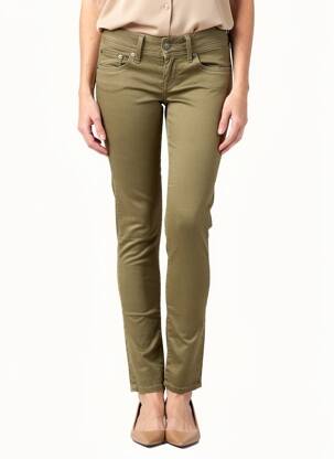 Pantalon slim tissage popeline taille normale vert PEPE JEANS femme