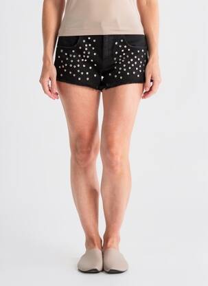Short fermeture zippée sous rabat boutonné taille normale noir PINKO femme