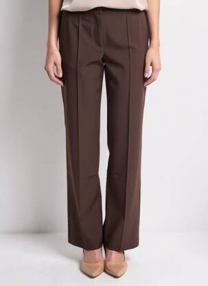 Pantalon droit stretch taille normale marron SAMSOE & SAMSOE femme