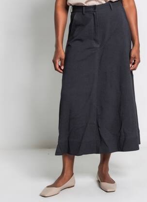 Jupe longue taille normale bleu DIEGA femme