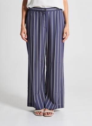 Pantalon large fermeture zippée sous rabat boutonné taille normale bleu GERARD DAREL femme