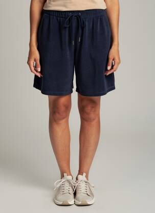 Short taille élastique taille haute bleu MAJESTIC FILATURES femme