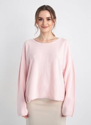 Pull coupe droite manches longues rose BARBOUR femme